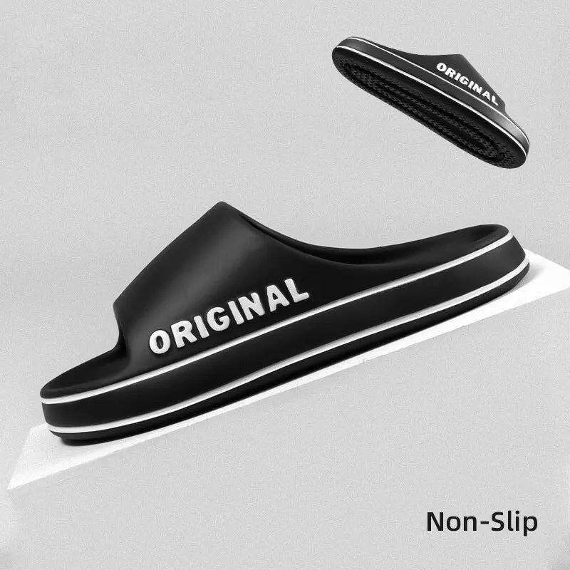 Feslishoet Summer Cool Women Men Slippers Soft Sandals Women Beach Casual Shoes Light EVA Slides Brand Sandals Outdoor - PoolnStuff