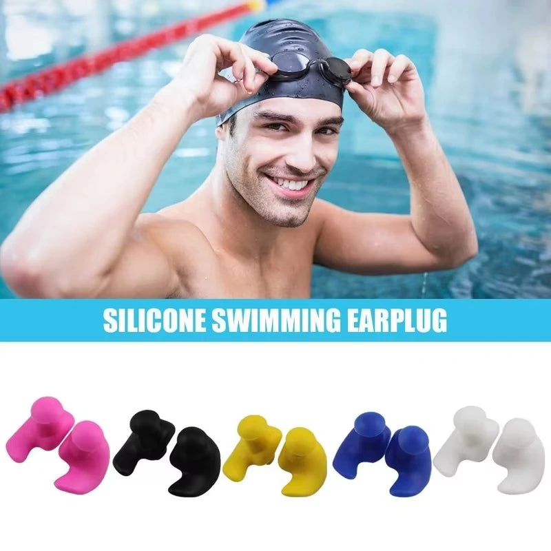 Durable Earplugs Classic Delicate Texture 1 Pair Waterproof Soft Earplugs Silicone Portable Ear Plugs Swimming Accessories - PoolnStuff