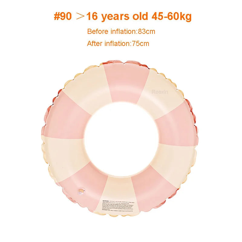 Rooxin Donut Swimming Ring Inflatable Pool Float for Teen Kids Swimming Circle Baby Swim Tube Water Play Swimming Pool Float - PoolnStuff