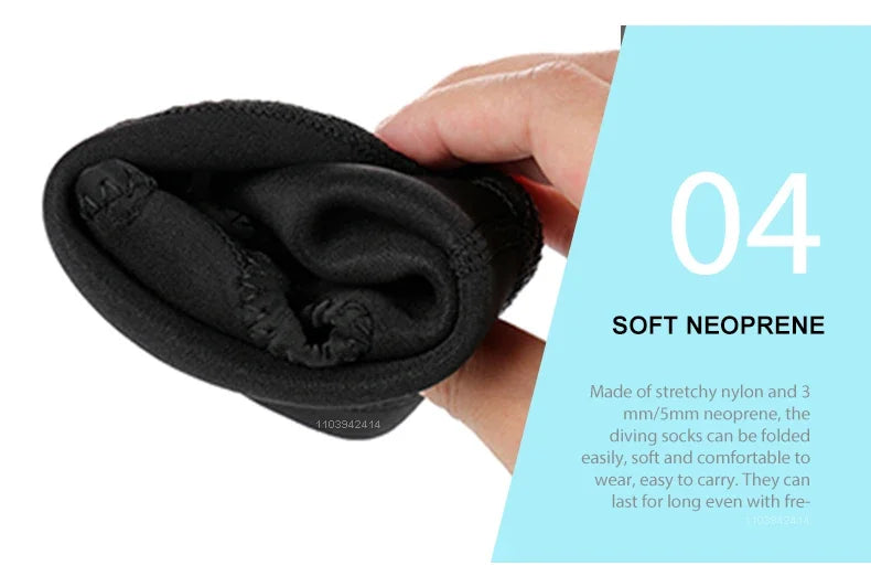 3mm Neoprene Diving Socks Wetsuit Shoes Non-slip Surf Swimming Fins Socks Elasticity Beach Boots Warm Aqua Socks for Snorkeling - PoolnStuff