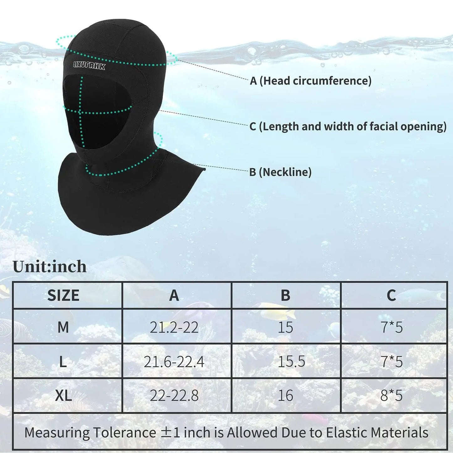 5MM/3MM Neoprene Diving Hooded Men WomenThicken Swimming Cap with Shoulder Deep Dive Surfing Spearfishing Anti-cold Scuba Hat - PoolnStuff