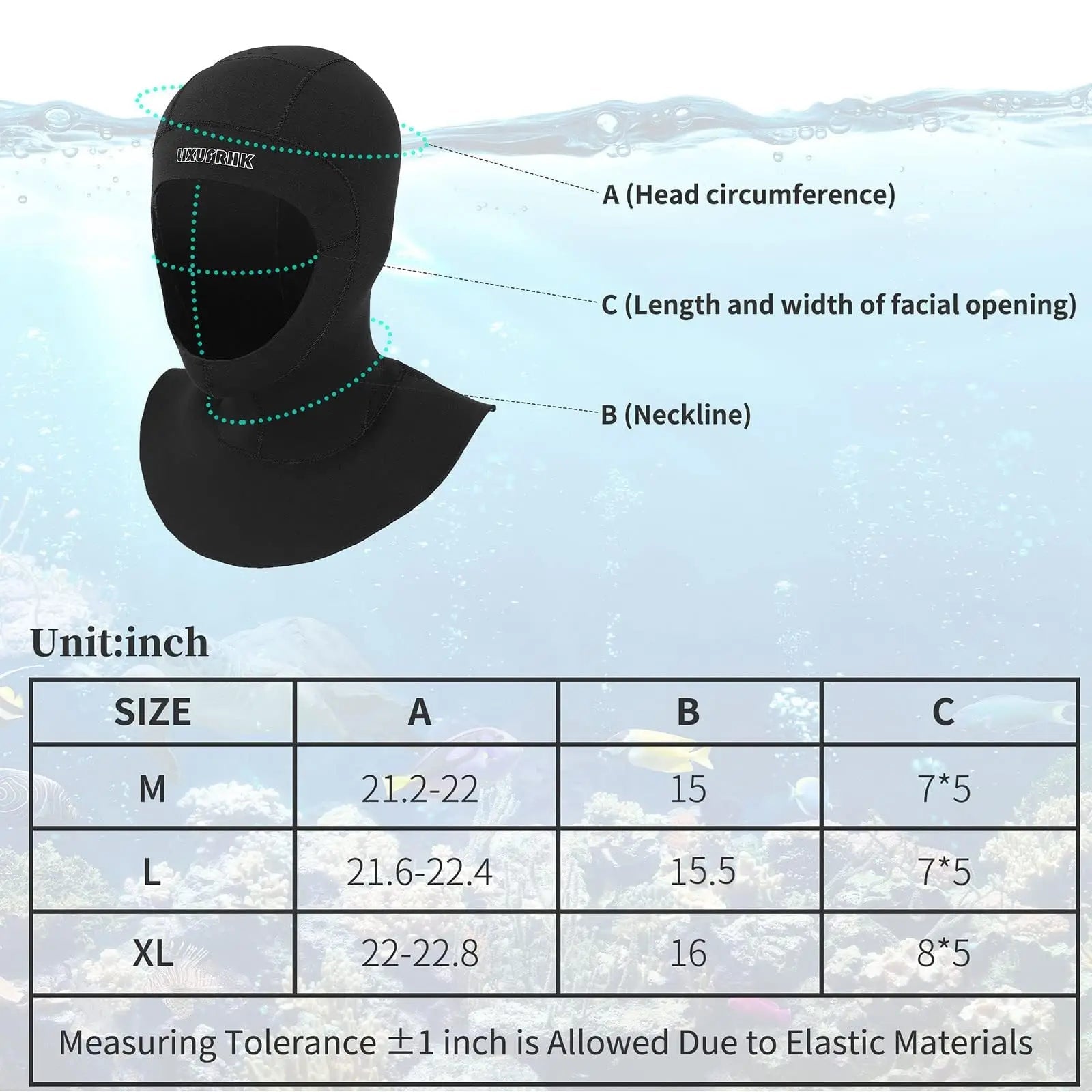 5MM/3MM Neoprene Diving Hooded Men WomenThicken Swimming Cap with Shoulder Deep Dive Surfing Spearfishing Anti-cold Scuba Hat - PoolnStuff