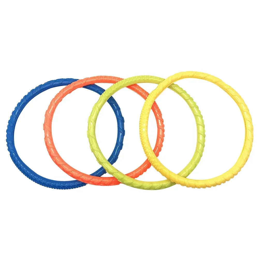 2pcs/set Through Door Diving Ring Funny Swimming Game Aids Dive Door Reusable Dive Swim Through Door Adults Kids Pool Thru Rings - PoolnStuff