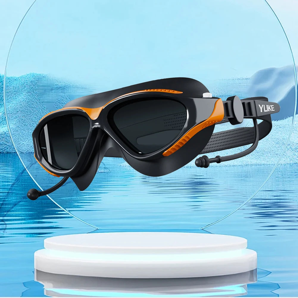 Professional HD Swim Glasses Adjustable Wide View Swim Goggles Waterproof Swim Sports Eyewear for Women Men - PoolnStuff