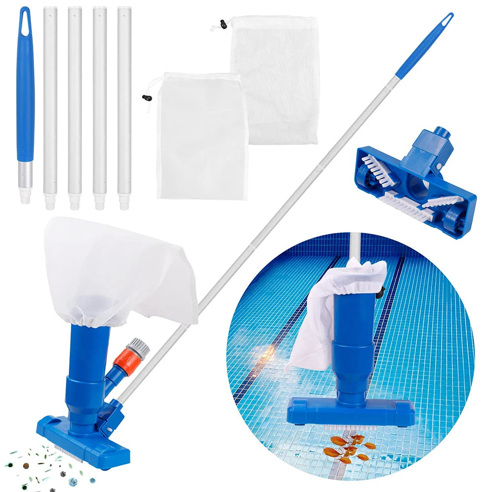 Swimming Pool Vacuum Cleaning Tool Pond Vacuum Jet Underwater Cleaner Brush Head Pool Cleaning Net Pool Accessories EU/US Plug - PoolnStuff
