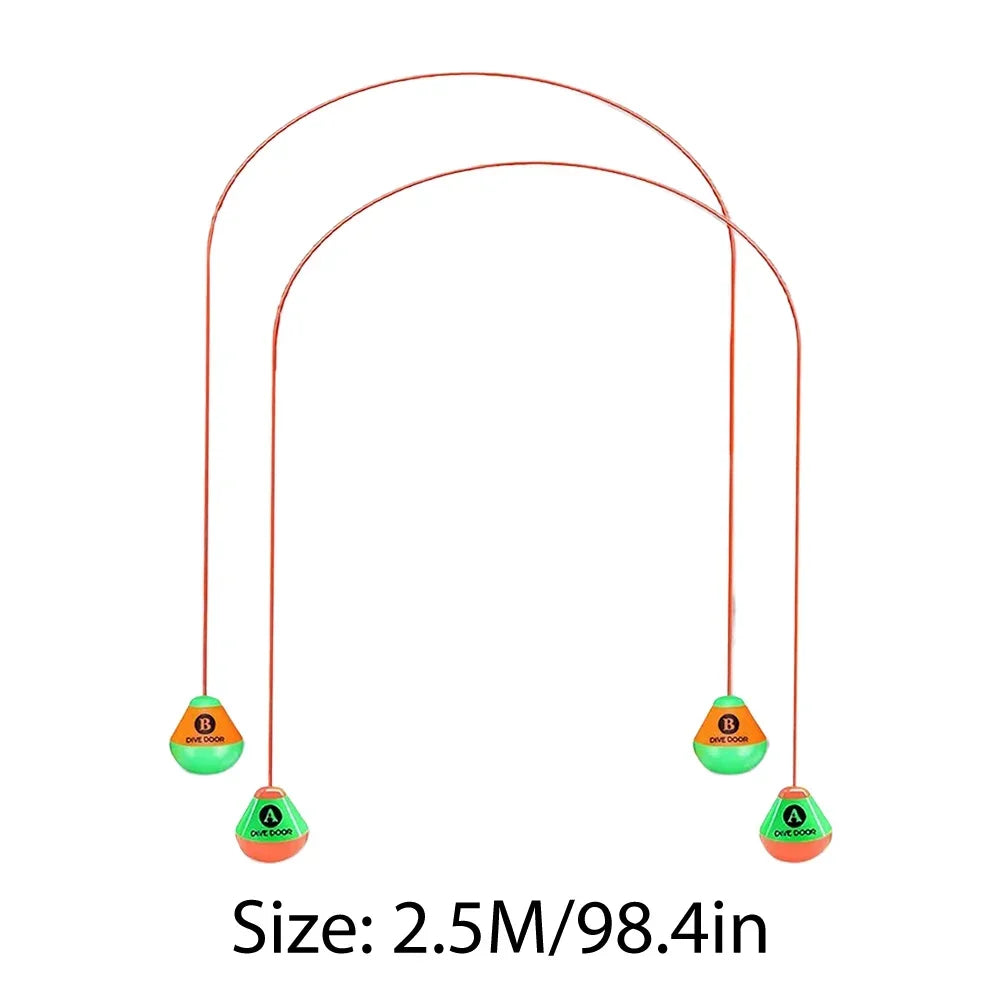 2pcs/set Through Door Diving Ring Funny Swimming Game Aids Dive Door Reusable Dive Swim Through Door Adults Kids Pool Thru Rings - PoolnStuff