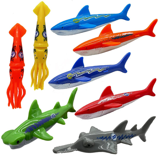 Summer Diving Training Toys Torpedos Sharks Octopus Underwater Water Games Training Swimming Pool Gifts Set Toys For kids - PoolnStuff