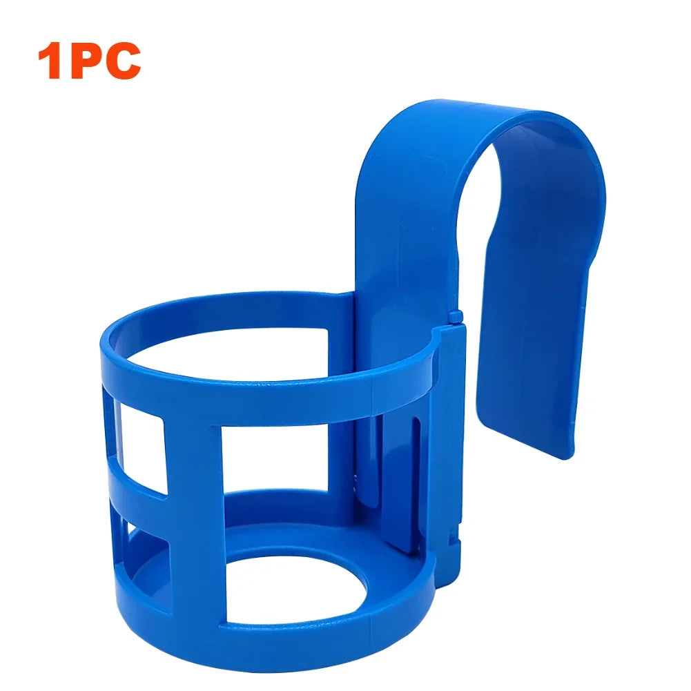 Pool Storage Basket with Cup Holders All-Around Organizer Swimming Pool Hanging Storage Basket Above Ground Pool Accessories - PoolnStuff