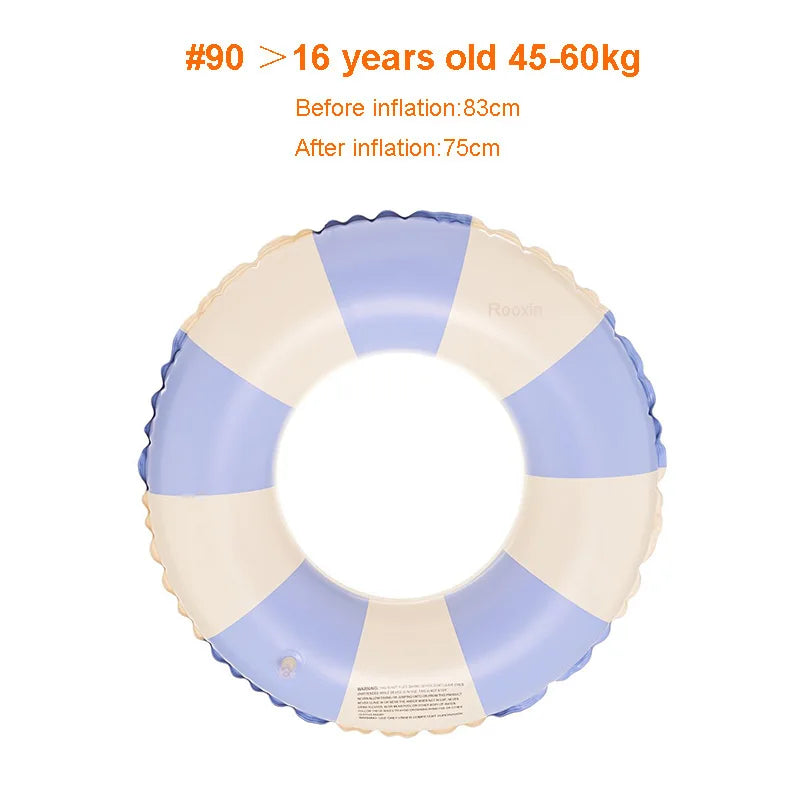 Rooxin Donut Swimming Ring Inflatable Pool Float for Teen Kids Swimming Circle Baby Swim Tube Water Play Swimming Pool Float - PoolnStuff