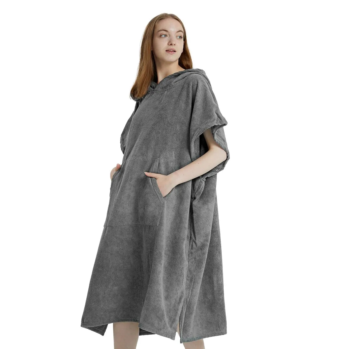 Surf Poncho Towel Poncho Quick-Dry Towel Hoodie Microfiber Beach Robe Changing Poncho Swim Towel Beach Poncho For Adults - PoolnStuff