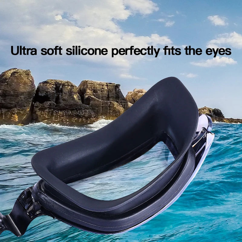 Swimming Goggles Adult Myopia Swimming Goggles One-piece Earplugs Electroplating Anti-fog High-definition Swimming Goggles - PoolnStuff