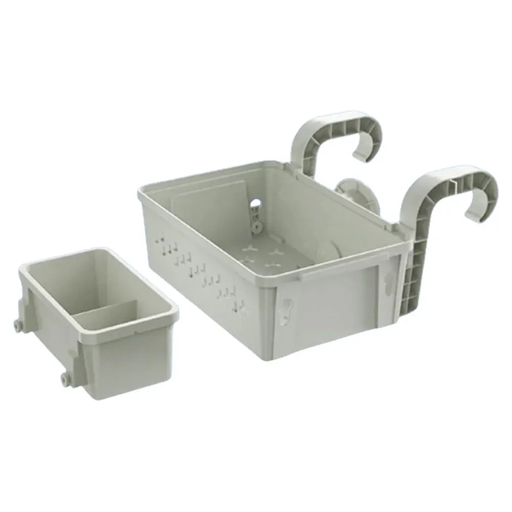Pool Storage Basket with Cup Holders All-Around Organizer Swimming Pool Hanging Storage Basket Above Ground Pool Accessories - PoolnStuff