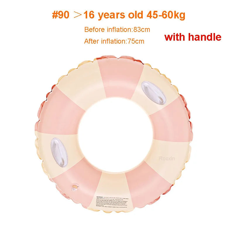 Rooxin Donut Swimming Ring Inflatable Pool Float for Teen Kids Swimming Circle Baby Swim Tube Water Play Swimming Pool Float - PoolnStuff