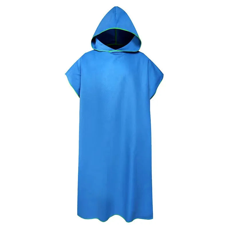 Microfiber Hooded Towel Men Women for Swim Beach Travel Quick Dry Changing Robe Cape Bath Towel Bathrobe Surf Poncho Sauna Play - PoolnStuff
