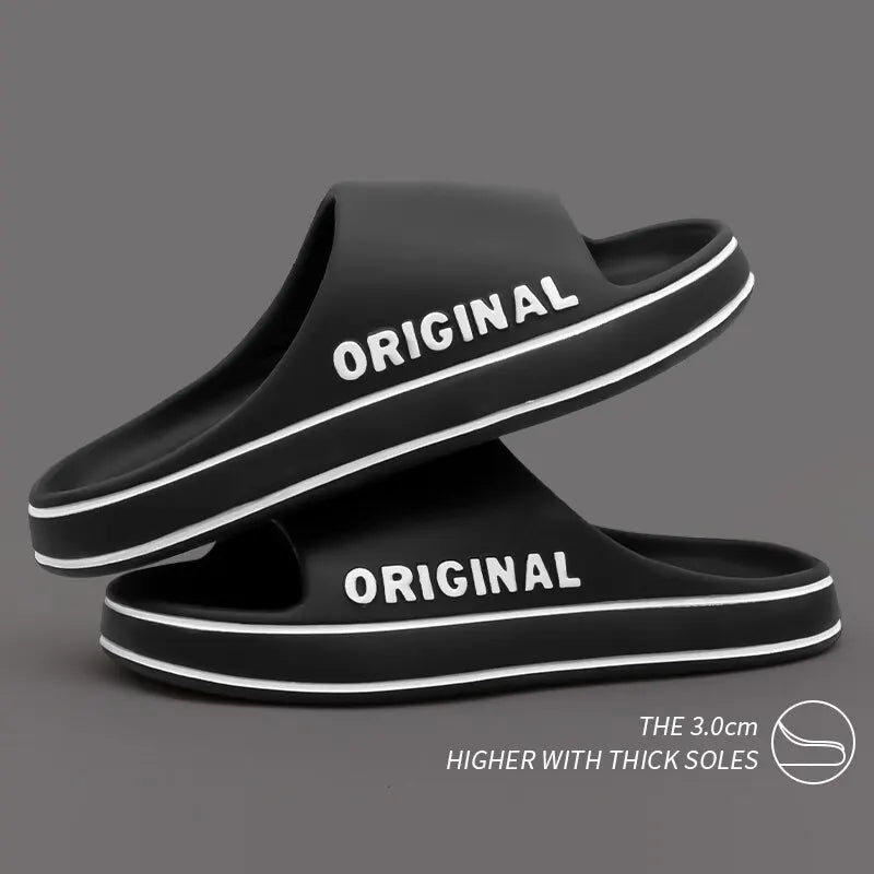 Feslishoet Summer Cool Women Men Slippers Soft Sandals Women Beach Casual Shoes Light EVA Slides Brand Sandals Outdoor - PoolnStuff