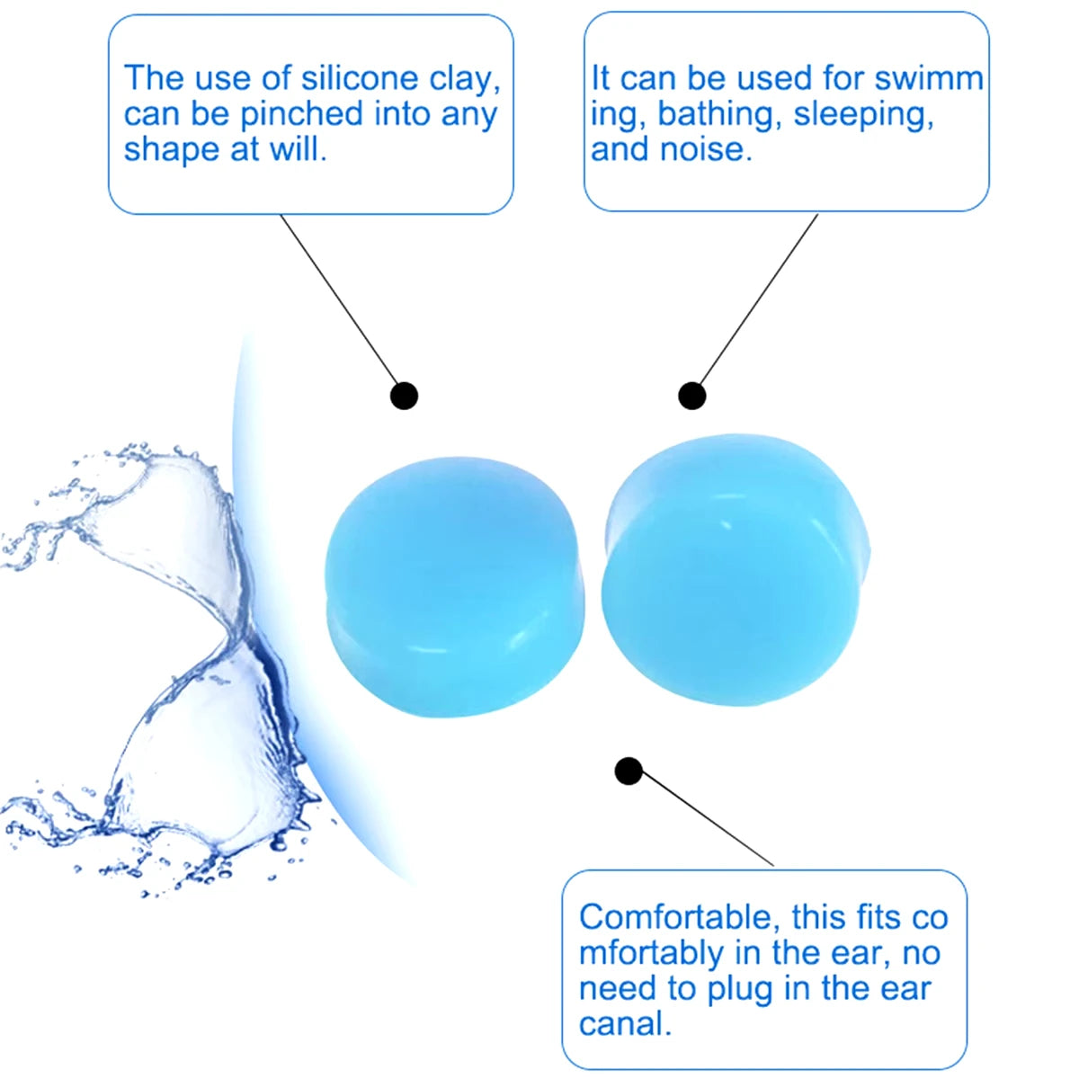 30pcs Silicone Ear Plugs Reusable Silicone Earplugs for Sleeping Swimming Studying Flying Noise Reduction Flexible Ear Plugs - PoolnStuff