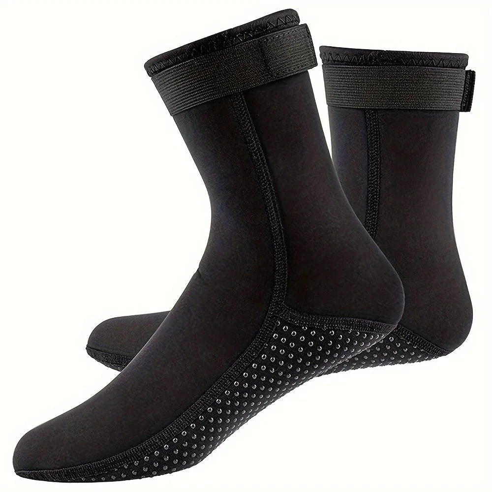 3mm Neoprene Diving Socks Wetsuit Shoes Non-slip Surf Swimming Fins Socks Elasticity Beach Boots Warm Aqua Socks for Snorkeling - PoolnStuff