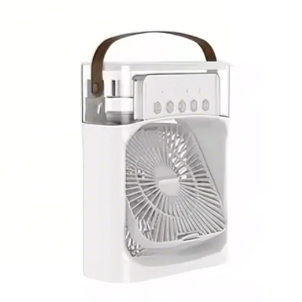 Fan/cooling fan portable household three in one small air cooler, LED night light, 5-hole humidifier, 1-3 hour timer - PoolnStuff
