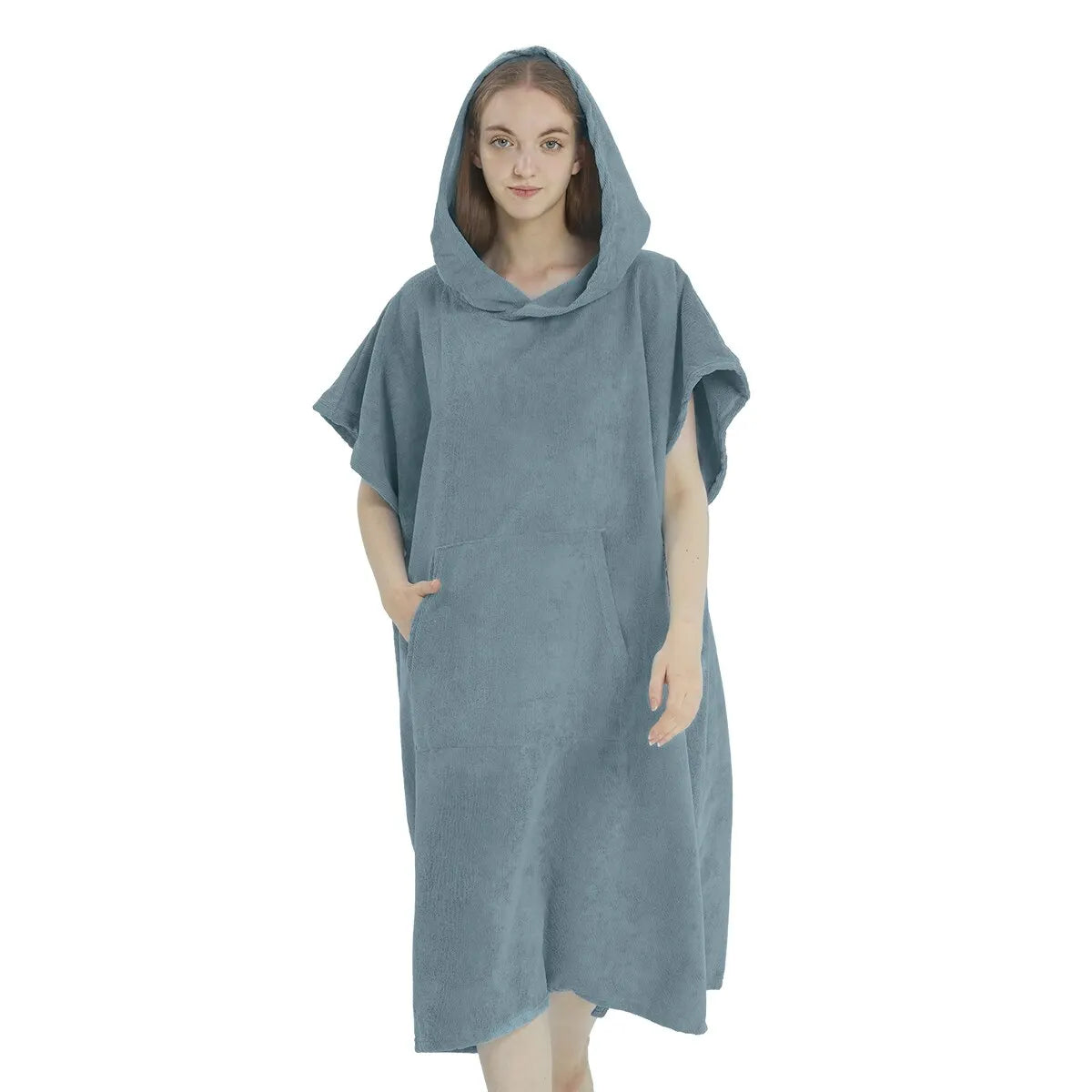Surf Poncho Towel Poncho Quick-Dry Towel Hoodie Microfiber Beach Robe Changing Poncho Swim Towel Beach Poncho For Adults - PoolnStuff