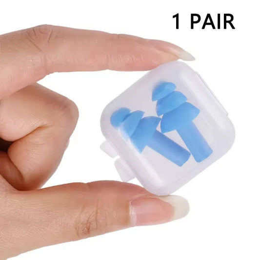 A Pair of Soft Silicone Earplugs for Adults and Children Waterproof Swimming and Diving Ear Protectors Noise Proof Earplugs - PoolnStuff