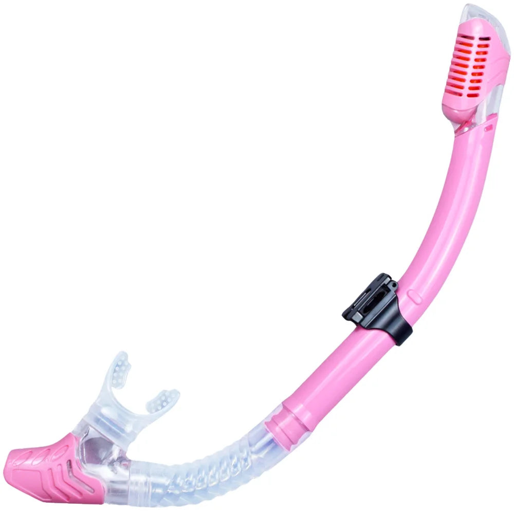 Dry Snorkel Tube Easy Breath Scuba Diving Splash Guard Top Valve Swimming Underwater Equipment For Adults Kids Men Women Youth - PoolnStuff