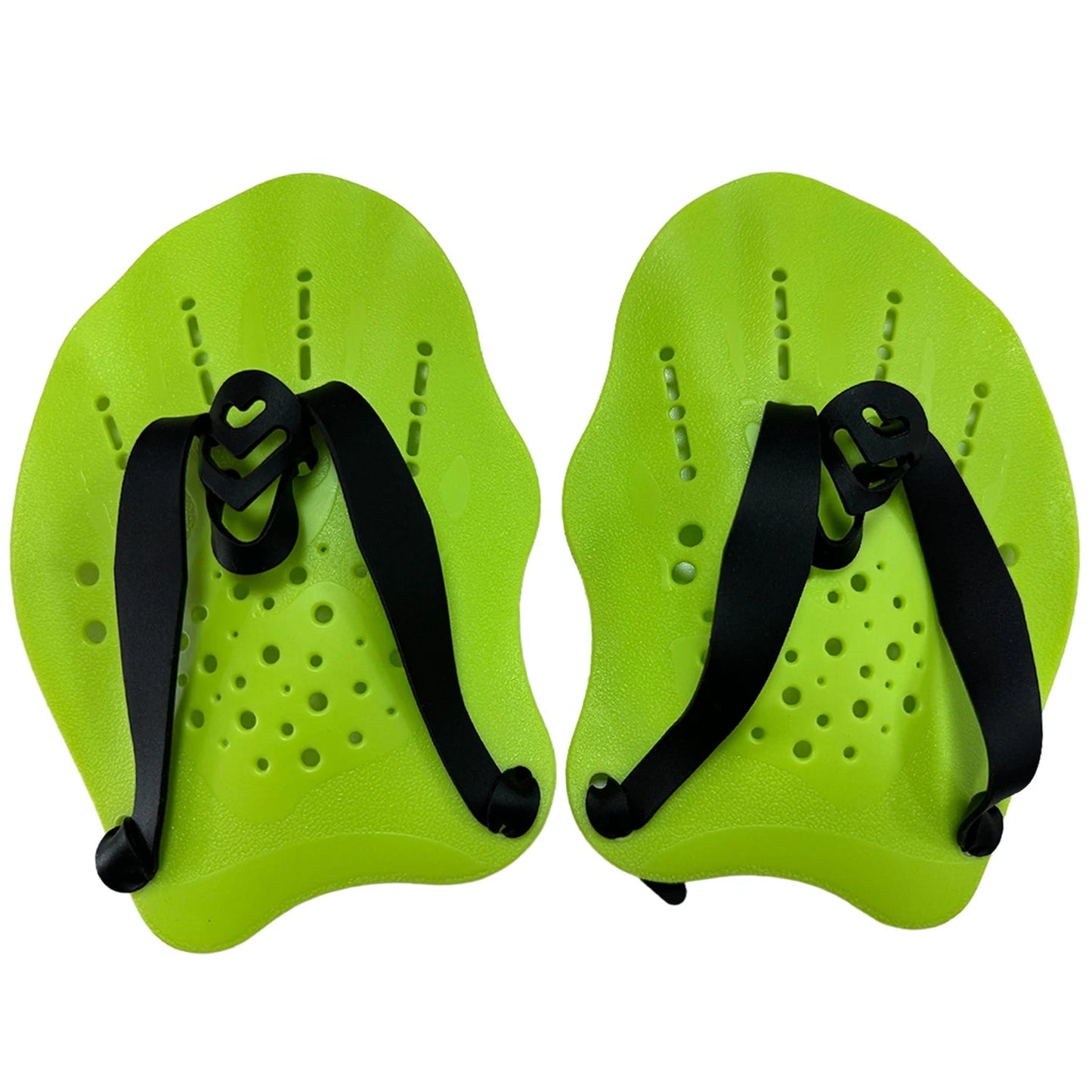 1 Pair Swimming Training Hands Flippers, With Adjustable Silicone Straps - PoolnStuff