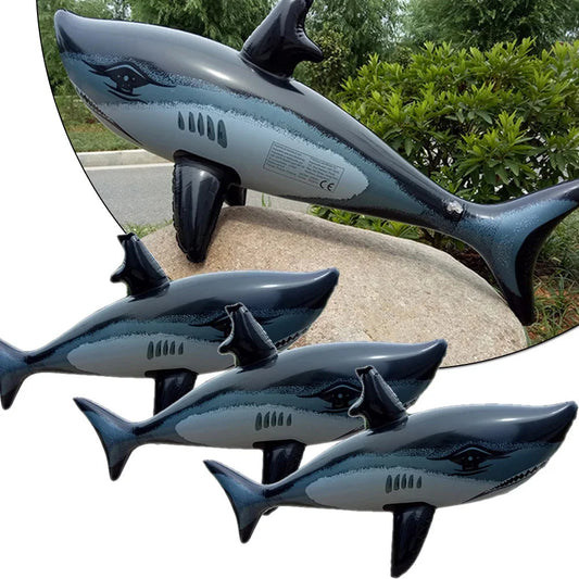 1PCS Floating Shark Float Toy Kids Adults Inflatable Water Swimming Pool Simulation Whale Fish Animals Toys Pool Accessories ﻿ - PoolnStuff