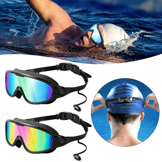 Professional Swimming Goggles Swimming Glasses With Earplugs Nose Clip Adjustables Strap Swimming Eyewears For Water Sport - PoolnStuff