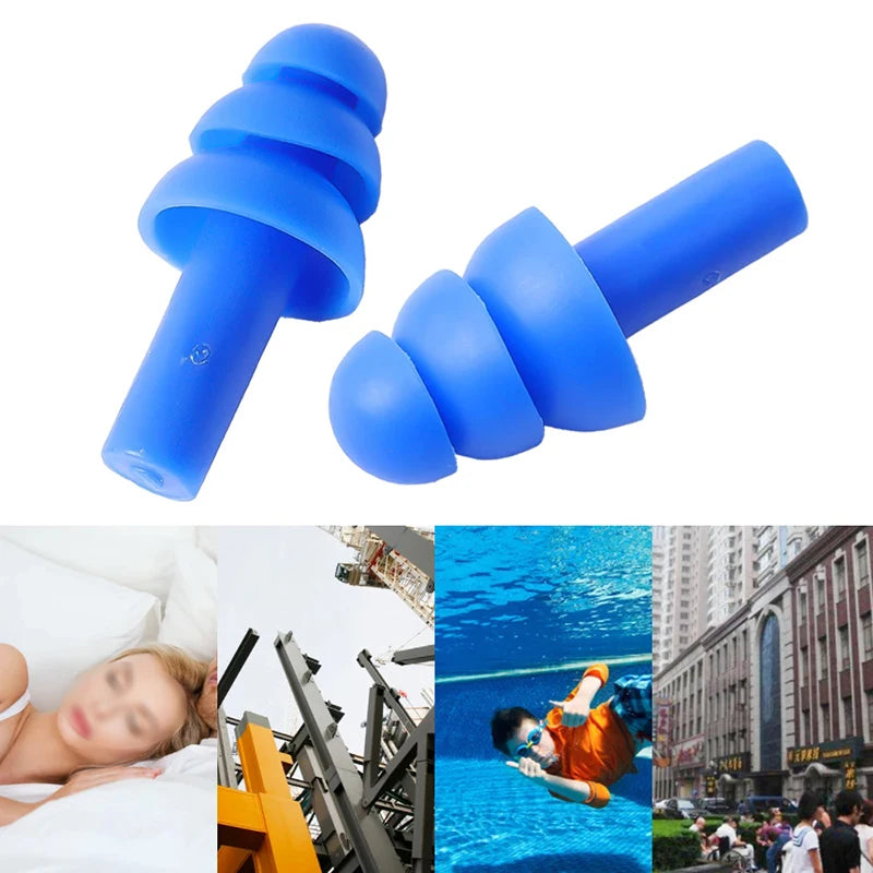 A Pair of Soft Silicone Earplugs for Adults and Children Waterproof Swimming and Diving Ear Protectors Noise Proof Earplugs - PoolnStuff