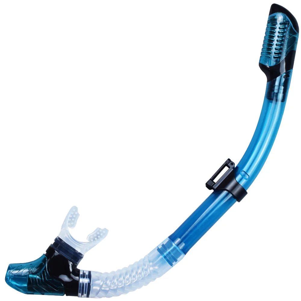 Dry Snorkel Tube Easy Breath Scuba Diving Splash Guard Top Valve Swimming Underwater Equipment For Adults Kids Men Women Youth - PoolnStuff