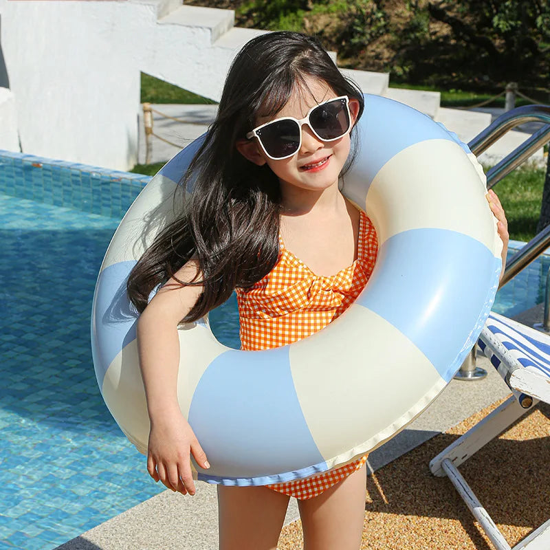 Rooxin Donut Swimming Ring Inflatable Pool Float for Teen Kids Swimming Circle Baby Swim Tube Water Play Swimming Pool Float - PoolnStuff