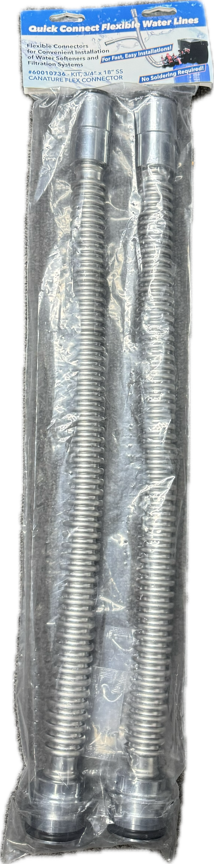Canature Quick Connect Flexible Water Lines Kit 3/4" X 18" Stainless Steel - PoolnStuff