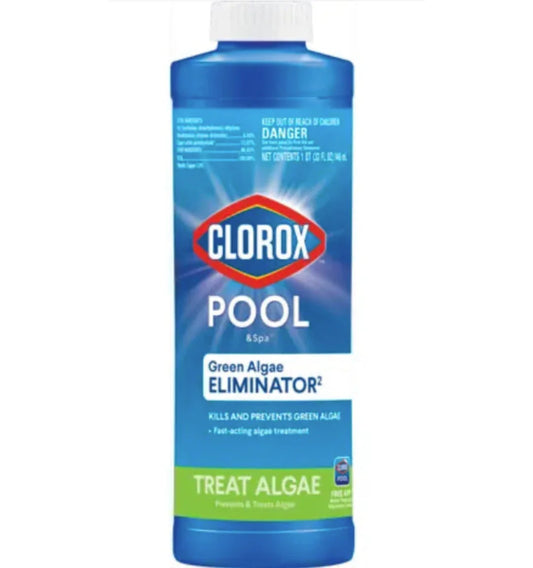 Clorox® Pool&Spa™ Swimming Pool Algaecide, Prevents and Treats Pool Algae, Non-Foaming, 1 Quart (Pack of 1) - PoolnStuff