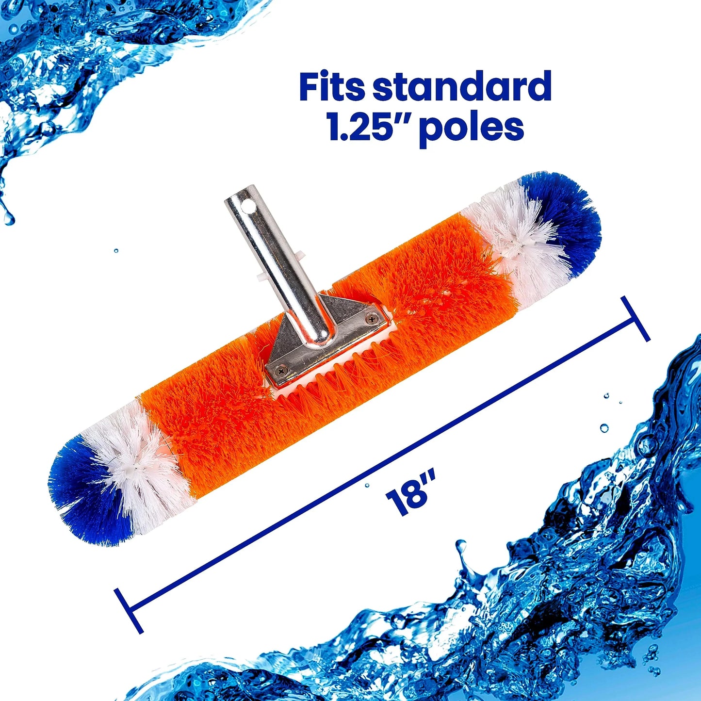 360 Degree 18" Brush for Cleaning Pool and Spa - PoolnStuff