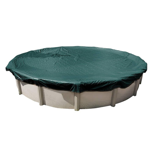 24' Green/Black Bound Deluxe Round Platinum AG Winter Cover for 21' Round Pool